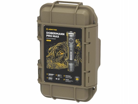 Фонарь Armytek Dobermann Pro Max Magnet USB 3000lm свет белый